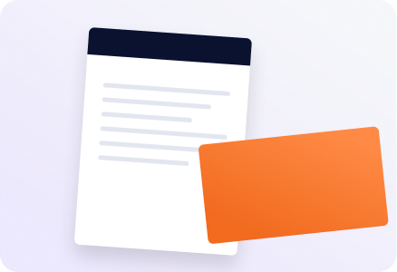 Branded letterhead with an orange envelope